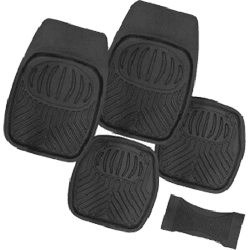 Black Floor MAT Pedal Set  5 Pieces